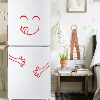 

〖Follure〗Cute Sticker Fridge Happy Delicious Face Kitchen Fridge Wall Stickers Art