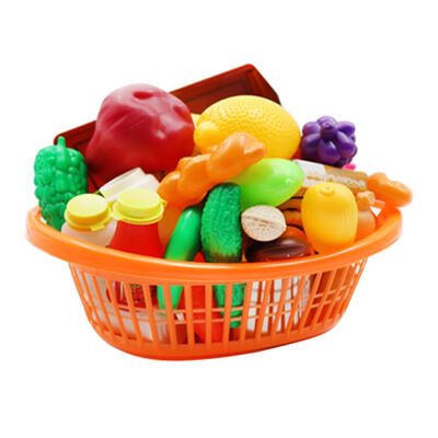 

60pcs Kids Fruit Vegetable Basket Child Pretend Play Cooking Puzzle Toy Set