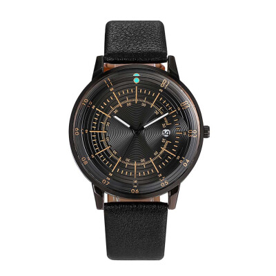 

Gobestart Fashion Business Simple Multi Scale Dial Calendar Belt Pin Buckle Quartz Watch