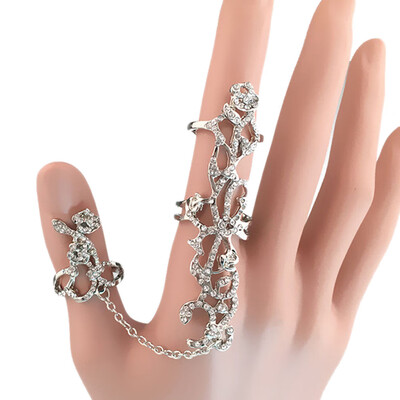 

Fashion Personality Exquisite Rose Diamond Ring Jewelry Adjustable Fashion Hand Jewelry