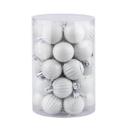 

34pcs 6cm Christmas Tree Decoration Ball Decoration Christmas Party Hanging Ball Assorted Set Christmas Tree Decoration Orname