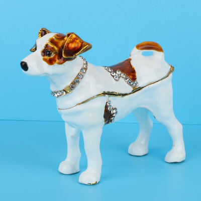 

Greensen Shiny Diamonds Dog Decoration Metal Crafts Home Decor Ornaments Gift