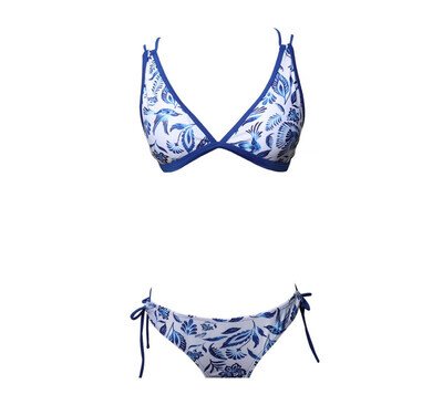 

Womens Printed sexy bikini split swimsuit