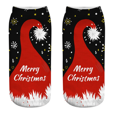 

Gobestart Unisex Christmas Funny 3D Fashion Printed Casual Socks Cute Low Cut Ankle Socks