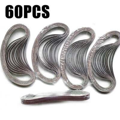 

60pcs Sanding Belts 13x457 mm 406080120180240Grit For Black&Decker