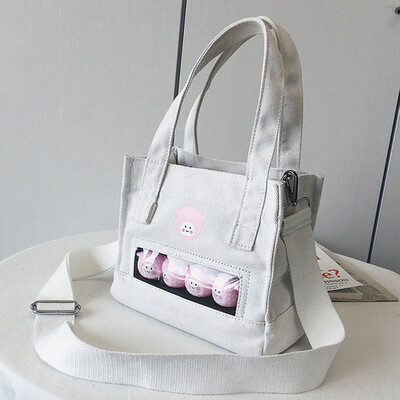 

Summer on the new female 2019 new fashion Joker Messenger bag simple shoulder bag canvas handbag