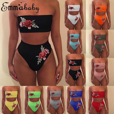 

Sexy Women Bikini Set Bandeau Push up Padded Swimwear Swimsuit Bathing Beachwear