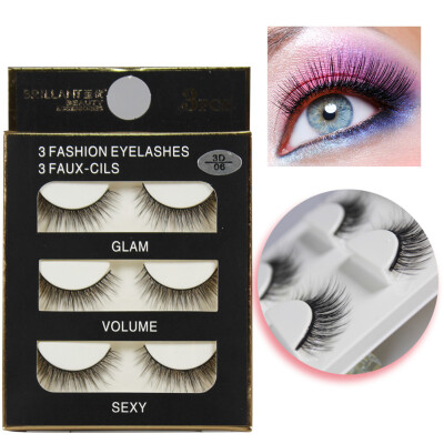 

〖Follure〗3 Pairs 3D Long False Eyelashes Makeup Natural Fake Thick Black Eye Lashes