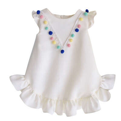 

Toddler Kids Baby Girls Sleeveless O-neck Falbala Dress Outfits Clothes Set