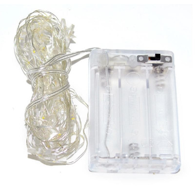 

BZ234 2M 20 Bulbs LED Clear Battery Holder Indoor Outdoor Decoration Festoon Wedding Party Christmas Tree Garden Yard Fence Lamp H