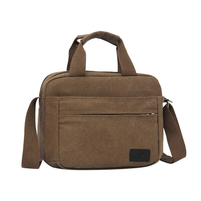 

Tailored Mens Fashion Canvas Solid Color Totes Business Shoulder Bag Messenger Bags