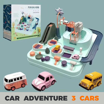

YIWULABig Adventure Car Airplane Track Parking Lot Parent-child Interactive Toy