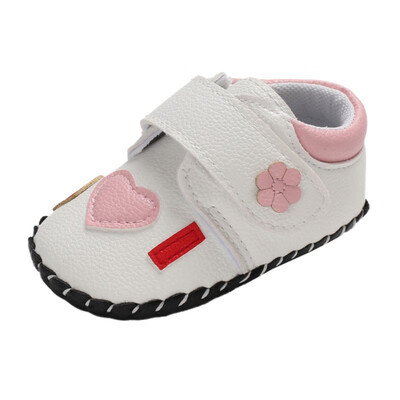 

Baby Girls Shoes Toddler Infant First Walkers Spring Soft Sole Non-Slip PU Princess Casual Flower Shoes