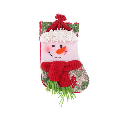 

Small Christmas Pendant Knitted Socks Candy Bags Festival Decor Gift Bag