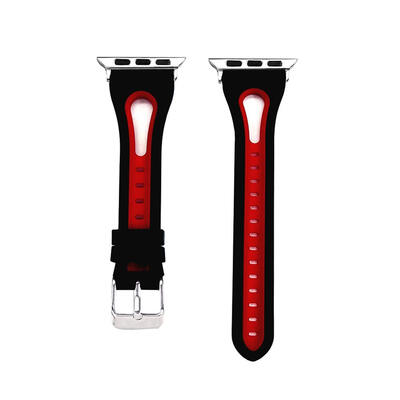 

Two-color Silicone Strap Watch Band Bracelet Wrist Watchband for iWatch 4