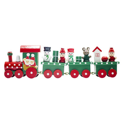 

Gobestart Christmas Decorations Christmas Wood Small Train Children Kindergarten Festive