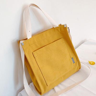 

Art canvas summer shopping bag simple shoulder woman 2019 new fashion bag student bag