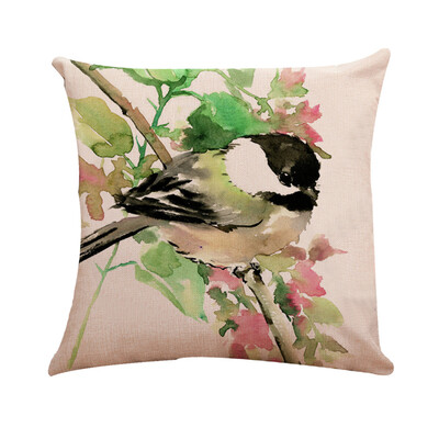 

〖Follure〗Bird Tree Cotton Linen Pillow Case Cushion Cover Waist Cover Home Decor