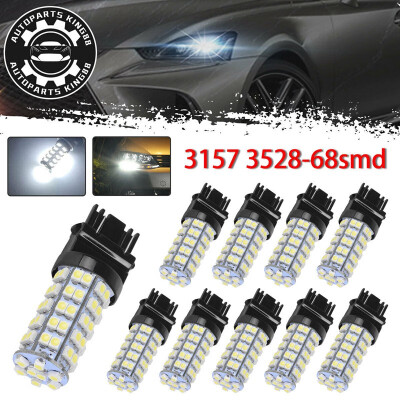 

10x Pure White 3157 3156 68 SMD LED TailBrakeStop Light Bulbs 3057 3457 4157