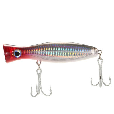 

12cm 45g Large Popper Lure Artificial Seal Lure 3D Eyes Hard Popper Fishing Lure with Hooks&Ring for Saltwater Freshwater