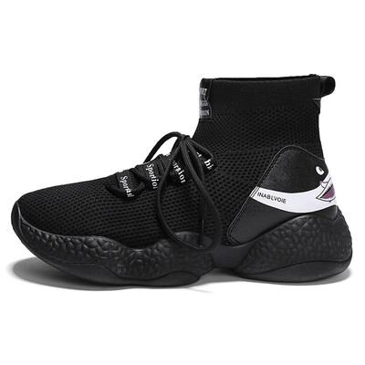 

Mens high-top socks shark old shoes flying woven shoes shoes
