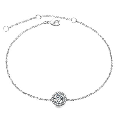 

Top Quality Wholesale Round Micro Mosaic Cubic Zirconia Rose Jewelry Austrian Crystal Gold Color Bracelet
