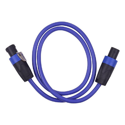 

12AWG Stage Mixer Cables Audio Amplifier Cord Speaker Connector Male to Male Four Core Oxygen Free Copper Conductor NL4FC Blue 10m