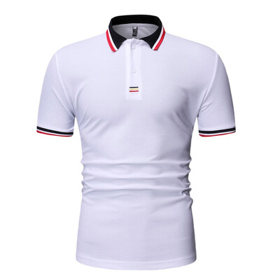 

Toponeto Fashion Men Casual Solid Short Sleeve Turn-down Collar T-Shirt Top Blouses