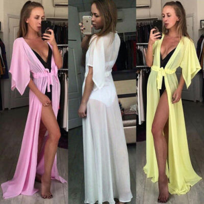 

Women Summer Chiffon Bikini Cover Up Swimwear Bathing Suit Beach Dress Long Maxi