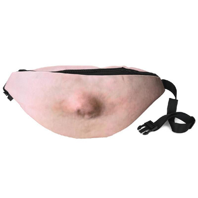 

Unisex Dad Bod Waist Bags Flesh Color Fanny Packs Money Belt Beer Fat Belly Bum Pouch Pockets Bag
