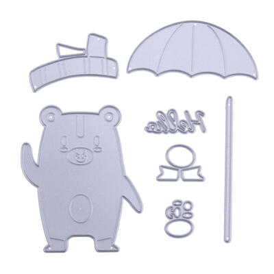 

DIY Metal Cutting Dies Stencil Umbrella Bear Scrapbooking Embossing Craft