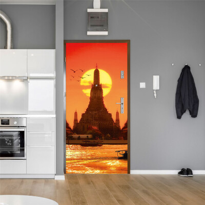 

〖Follure〗Door Sticker Decorative Painting Bedroom Living Room TV Wall Decoration