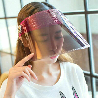 

Summer Hat Sun Visor Party Casual Hat PVC Clear Plastic Adult Sunscreen Cap