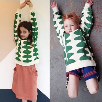 

Cotton Kids Baby Girls Boy Long Sleeve Tops Blouse Sweater Sweatshirt Clothes