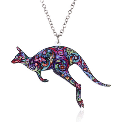 

Acrylic Animal Necklace Pet Cat Dragon Pig Bird Wolf Horse Fish Dog Necklace Women Bohemia Jewelry Pendant Ethnic Long Necklace