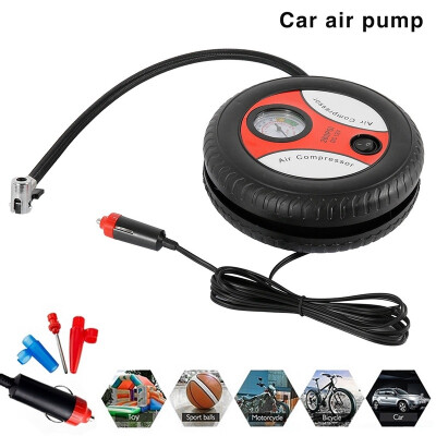 

12V 260 PSI Portable Mini Car Inflatable pump Air Compressor Tire Auto Tire Pump Electric Inflating Machine with Nozzle Adapter