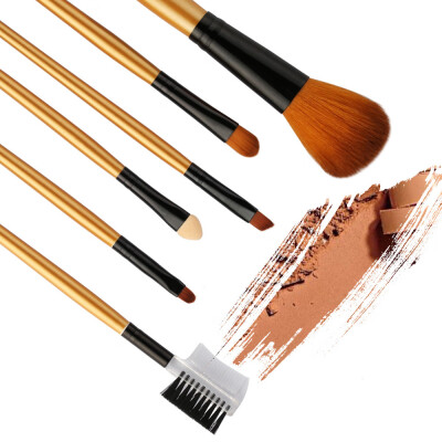 

〖Follure〗6Pc Makeup Brushes Set Powder Foundation Eyeshadow Eyeliner Lip Cosmetic Brush