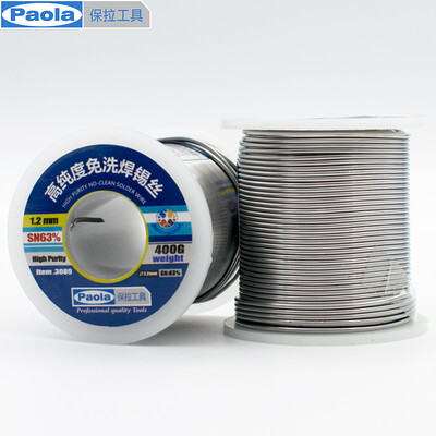

Paola rosin core electric soldering iron solder wire 400g tin 63 wire diameter 12mm lead low purity high purity no-clean 3089