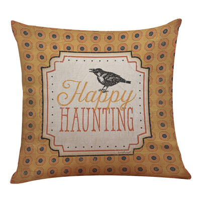 

〖Follure〗Halloween Pillow Box Linen Sofa Funny Ghost Pad Cushions Home Decoration