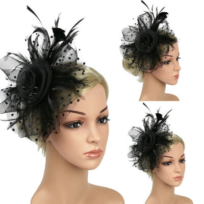

Women Cocktail Wedding Hats Hairpin Fascinator Lady Party Headpieces Wrap Gift