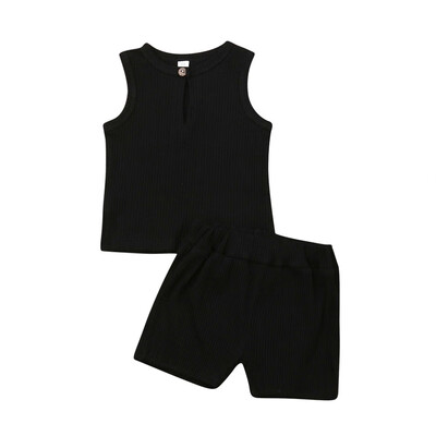 

Summer Newborn Infant Toddler Kids Baby Boy Girl Casual Pure color Tops T-ShirtShorts 2PCS Outfits Clothes