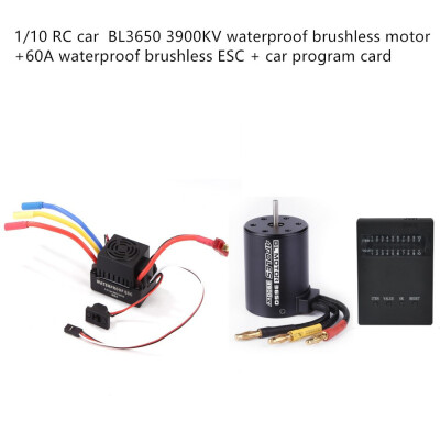 

Tailored BL3650 3900KV Brushless Motor60A ESCLED Program Card Combo For 110 RC Car