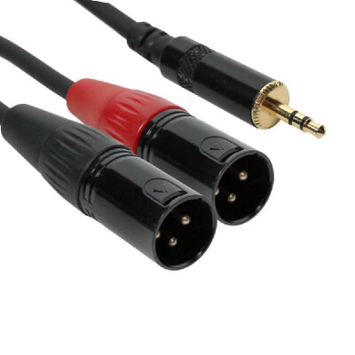 

03m 35mm Stereo Plug to 2 XLR 3pin Male Y Splitter Patch Cable