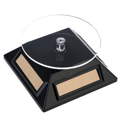 

〖Follure〗Solar 360° Turntable Rotating Showcase Jewelry Watch Display Stand Mount Holder