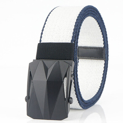

Trend new belt high quality Stripe Color Canvas Smooth Buckle Men belt Multifunction casual pants cowboy pants belt