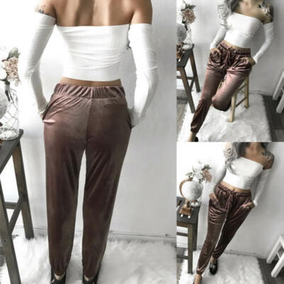 

Women Sweatpants Fleece Jogger Pants Trousers Harem Casual Winter Drawstring US