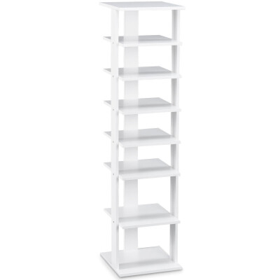 

Wooden Shoebox Stand 7 Tiers Shoe Rack Organizer