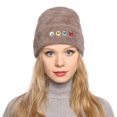 

Tailored Fashion Women Curling Baseball Cap Hat Winter Warm Thickened Knitted Ball Cap