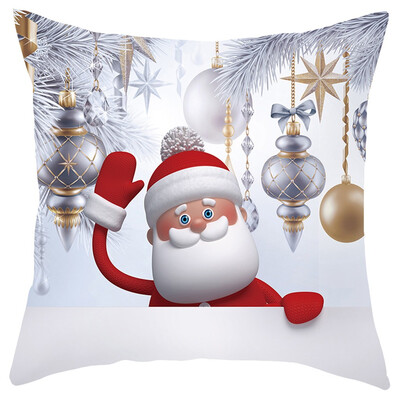 

〖Follure〗Christmas Sofa Pillow Case 3D Snowman Cushion Cover Decorative Covers