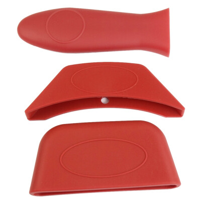 

Silicone Pot Handle Set Of 3 Sets Insulation Sleeve Handle Sleeve High Temperature Cooker Handle